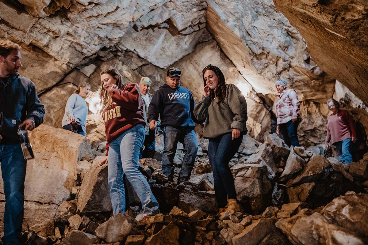 Blacktail Ranch Cave Guests Descending