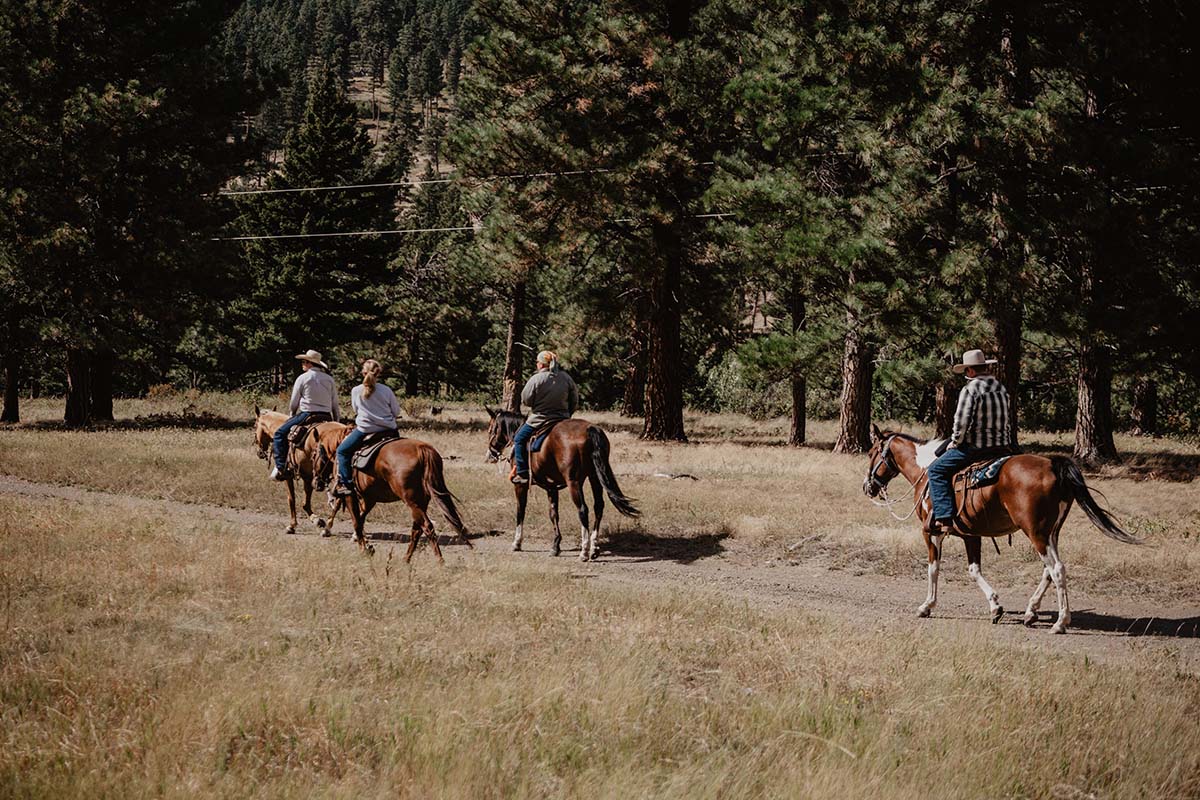 Blacktail Ranch Guests Horseback Riding